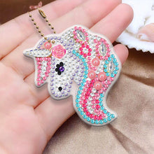 Load image into Gallery viewer, 6pcs Rainbow Horse Double Sided Keychain
