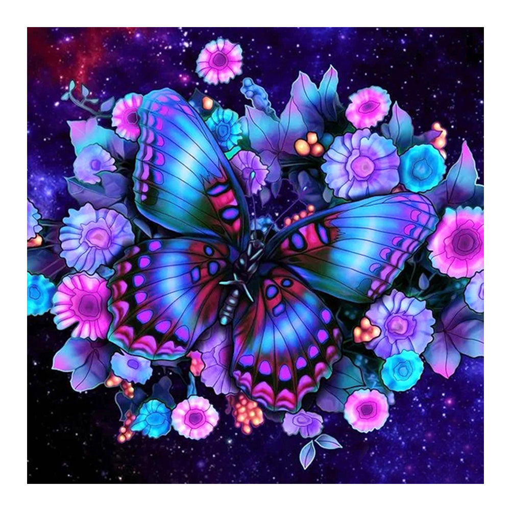 Purple Butterfly-Full Drill Diamond Painting