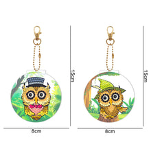 Load image into Gallery viewer, 2pcs Owl Double Sided Keychain
