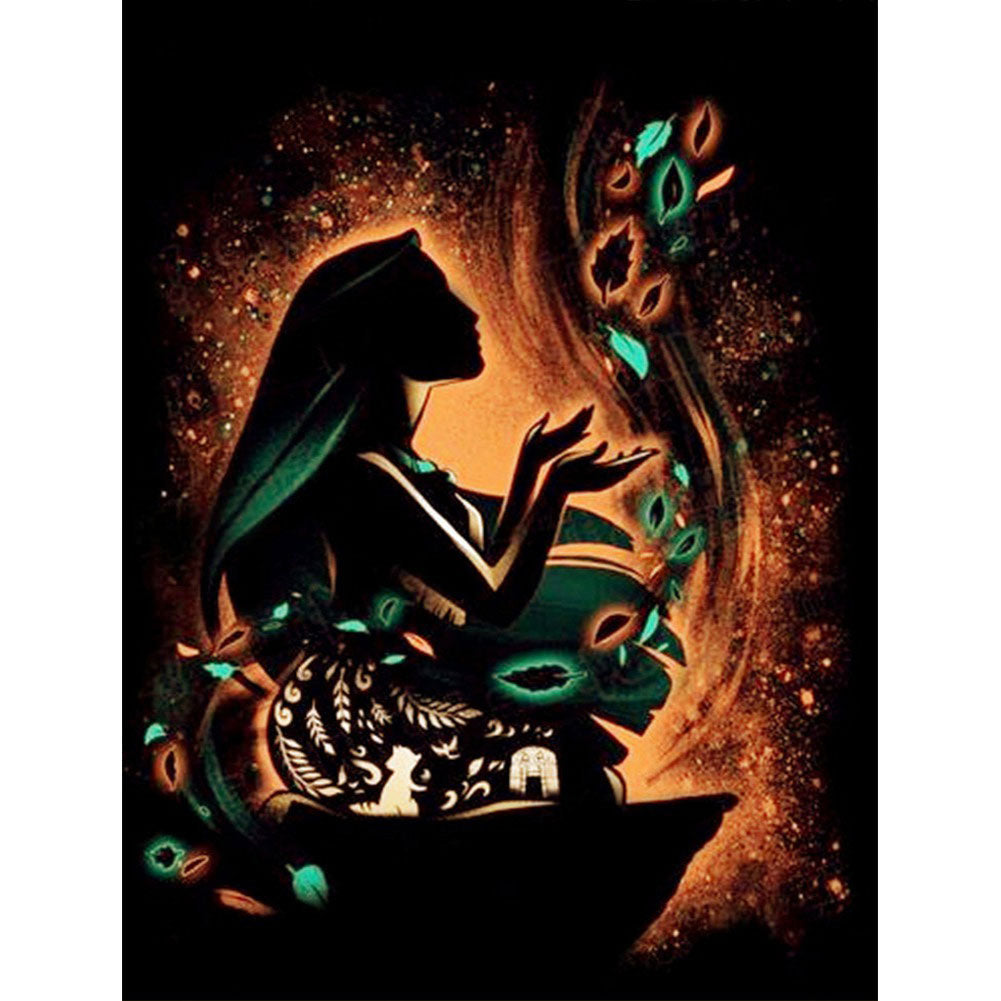 Pocahontas Silhouette-Full Drill Diamond Painting