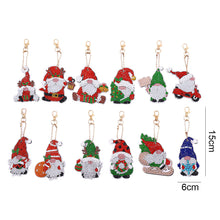 Load image into Gallery viewer, 12pcs Santa Claus Christmas Double Sided Keychain
