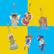 Load image into Gallery viewer, 6pcs Doll Double Sided Keychain
