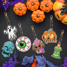 Load image into Gallery viewer, 6pcs Halloween Ghost Double Sided Keychain
