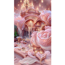 Load image into Gallery viewer, Pink Rose Manor-Full Drill Diamond Painting-40x70CM
