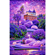 Load image into Gallery viewer, Purple Lavender Manor-Full Drill Diamond Painting-40x70CM
