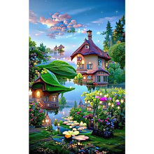 Load image into Gallery viewer, Lake Island House-Full Drill Diamond Painting 40x70cm
