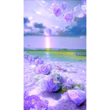 Load image into Gallery viewer, Purple Rose Beach-Full Drill Diamond Painting-40x70CM
