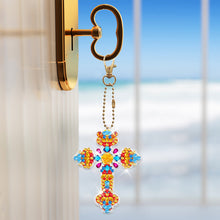 Load image into Gallery viewer, 6pcs Cross Double Sided Keychain
