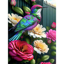 Load image into Gallery viewer, Hummingbird Moonlight Flower-Full Round Diamond Painting-30x40cm
