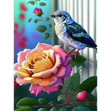 Load image into Gallery viewer, Hummingbird Moonlight Flower-Full Round Diamond Painting-30x40cm
