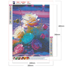 Load image into Gallery viewer, Seaside Crystal Rose-Full Round Drill Diamond Painting-30x40cm
