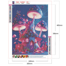 Load image into Gallery viewer, Dream Mushroom House-Full Round Drill Diamond Painting-30x40cm
