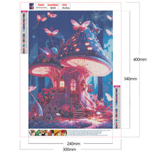 Load image into Gallery viewer, Dream Mushroom House-Full Round Drill Diamond Painting-30x40cm
