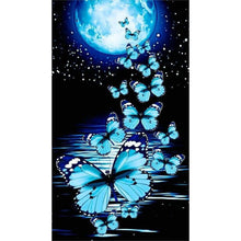 Load image into Gallery viewer, Moonlight Butterfly-Full Drill Diamond Painting-40x70cm
