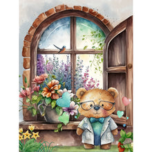 Load image into Gallery viewer, Cartoon Bear-Full Round Diamond Painting-30x40cm
