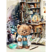 Load image into Gallery viewer, Cartoon Bear-Full Round Diamond Painting-30x40cm
