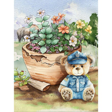 Load image into Gallery viewer, Cartoon Bear-Full Round Diamond Painting-30x40cm
