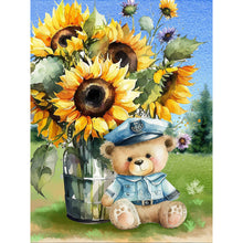 Load image into Gallery viewer, Cartoon Bear-Full Round Diamond Painting-30x40cm
