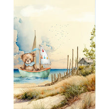 Load image into Gallery viewer, Cartoon Bear-Full Round Diamond Painting-30x40cm
