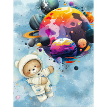 Load image into Gallery viewer, Cartoon Bear-Full Round Diamond Painting-30x40cm
