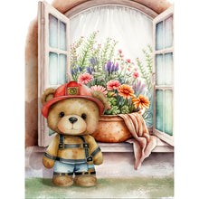 Load image into Gallery viewer, Cartoon Bear-Full Round Diamond Painting-30x40cm
