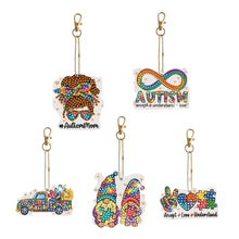 Load image into Gallery viewer, 6pcs/Set-Butterfly/Wing-Double Side Drill-Diamond Keychain
