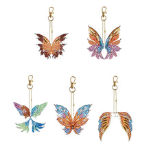 Load image into Gallery viewer, 6pcs/Set-Butterfly/Wing-Double Side Drill-Diamond Keychain
