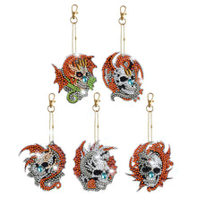 Load image into Gallery viewer, 6/8pcs/sets-Flower Animal-Double Side Drill-Diamond Painting Keychain
