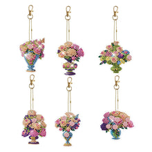 Load image into Gallery viewer, 6pcs/sets-Flower/Beauty-Double Side Drill-Diamond Keychain
