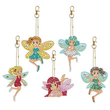 Load image into Gallery viewer, 5/6pcs/sets-Cartoon-Double Side Drill-Diamond Keychain
