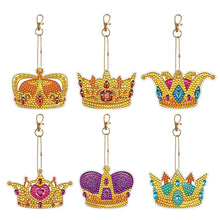 Load image into Gallery viewer, 5/6pcs/sets-Cartoon-Double Side Drill-Diamond Keychain
