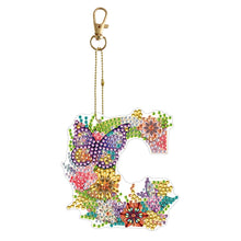 Load image into Gallery viewer, 26 Alphabet Flowers-Double Sided Keychain
