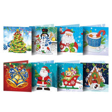 Load image into Gallery viewer, 8PCS/SET 3D CHRISTMAS GREETING CARDS DIAMOND PAINTING
