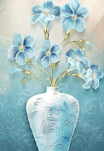 Load image into Gallery viewer, Blue vase  5D Full Drill Round Drill - 92x45cm
