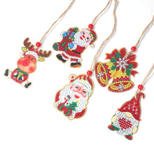 Load image into Gallery viewer, 5pcs/set Double Sided Christmas DIY Diamond Painting  Hanging Pendant Trees Decoration
