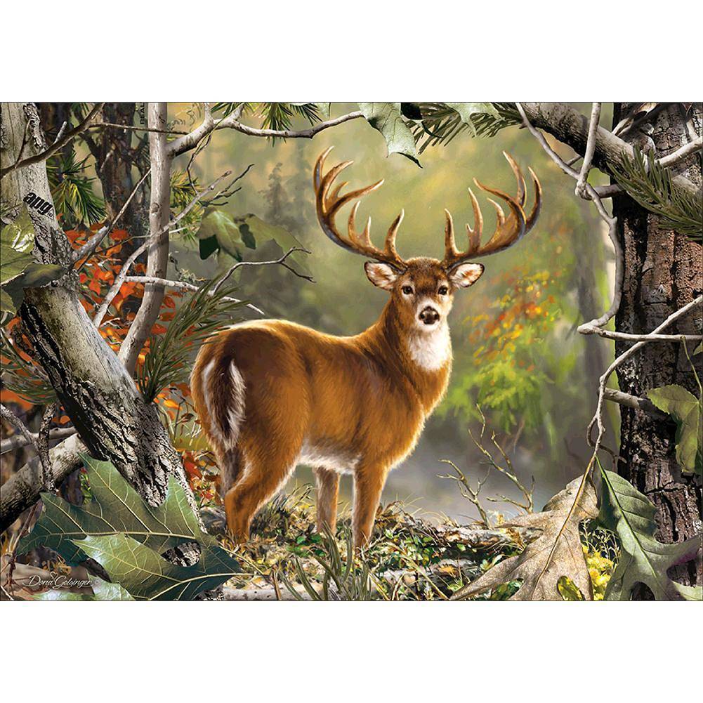 Deer - Full Drill Round Drill - 30x40cm