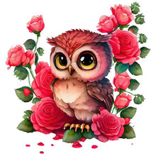 Load image into Gallery viewer, Cartoon Flower Owl  - Full Drill Diamond Painting
