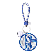 Load image into Gallery viewer, 1pcs football Schalke 04 double-sided DIY craft keychain
