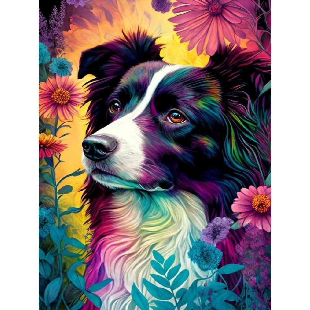 Dream Dog-Full Round Diamond Painting-30x40cm