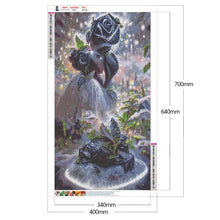 Load image into Gallery viewer, Black Rose-Full Drill Diamond Painting-40x70cm
