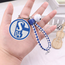 Load image into Gallery viewer, 1pcs football Schalke 04 double-sided DIY craft keychain
