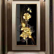 Load image into Gallery viewer, Gold Rose - Full Drill Round Drill Painting - 85x45cm
