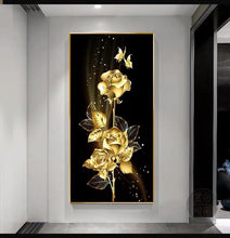 Load image into Gallery viewer, Gold Rose - Full Drill Round Drill Painting - 85x45cm
